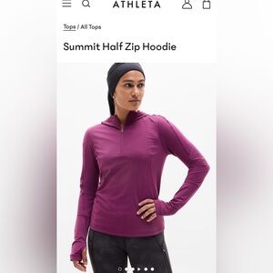 Athleta Women's Summit Half zip Hoodie - Small